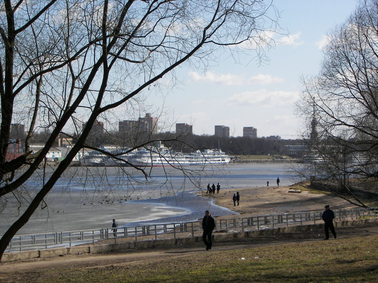 Moscow, Northern River Port and Moscow Channel in March